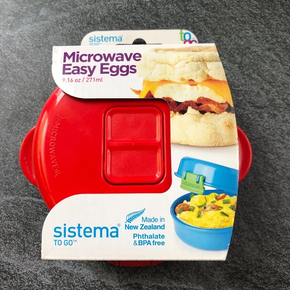 Sistema Easy Eggs To Go Microwave Cooker Red - Picture 1 of 10